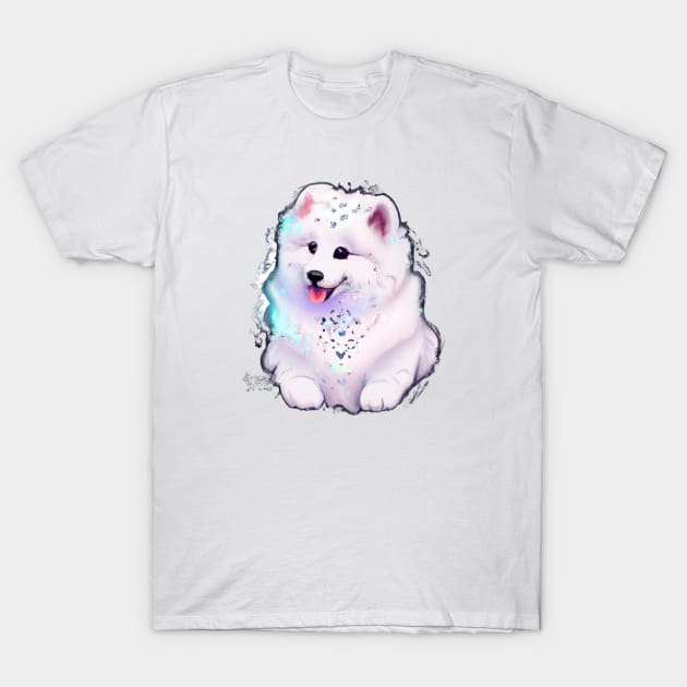 Cute Samoyed Drawing T-Shirt by Play Zoo